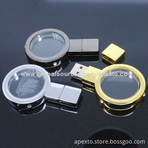 Crystal USB Memory Stick, 4-16GB, Supports Password Protection and Bootable Function